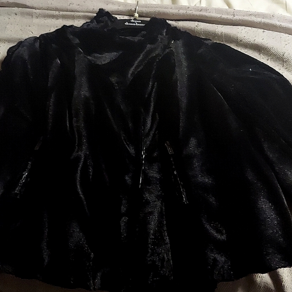 Dennis Basso faux Fur Moto Jacket